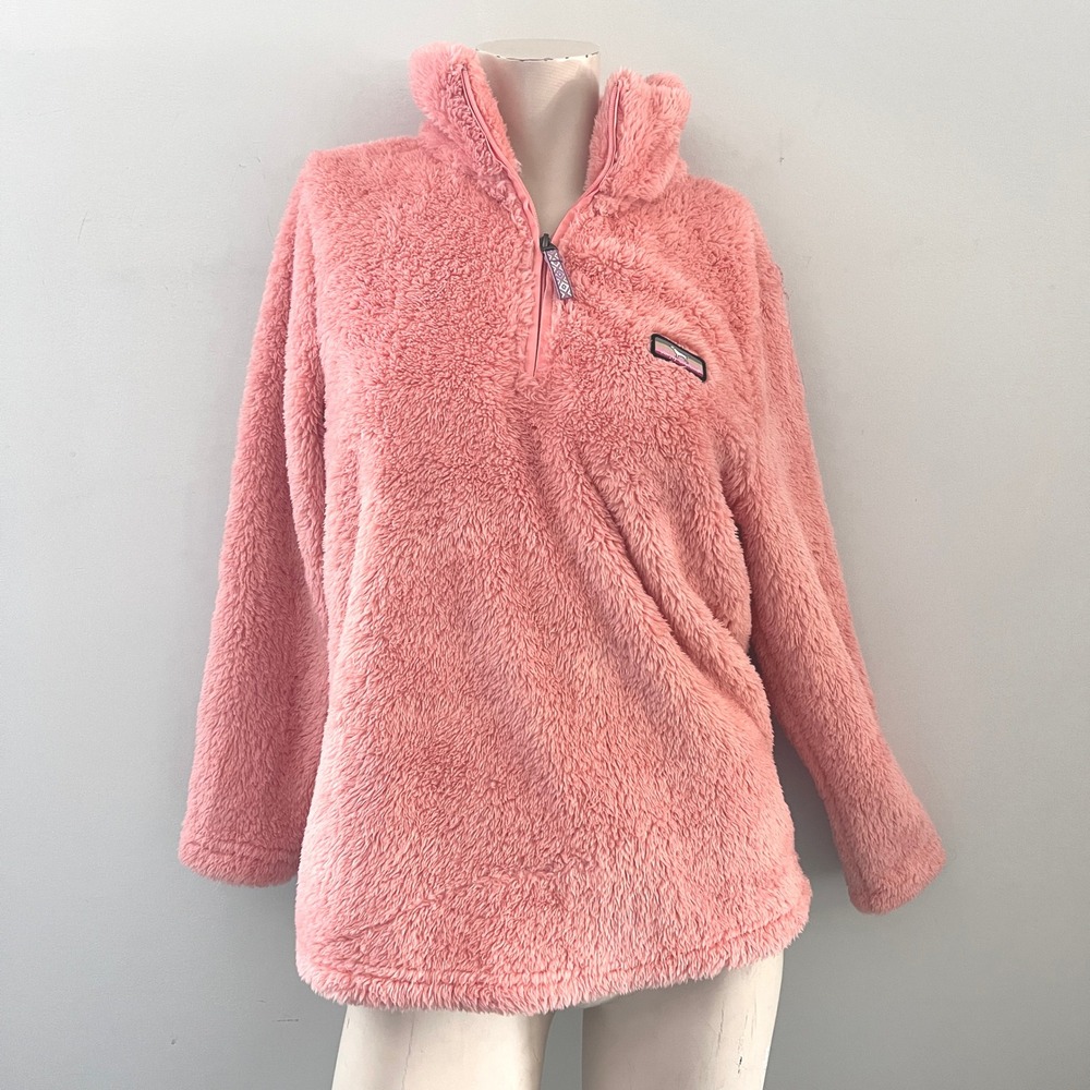 Simply Southern Collection Pullover S Fuzzy Teddy Bear Soft Outdoor Top‎ Jacket